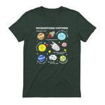 Kids Autism Awareness Neurodiverse Universe Neurodiversity in Forest Green - back view