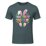 Egg Hunt Squad Bunny Happy Easter Day in Dark Heather - front view