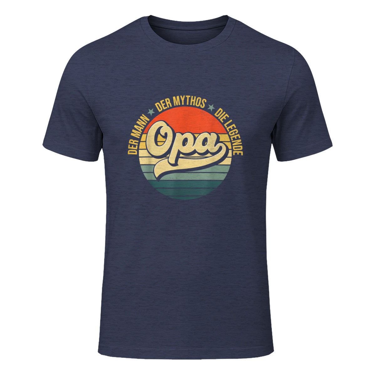Opa Geschenke Lustig Großvater Geschenkidee Spruch Opa in Heather Navy - front view
