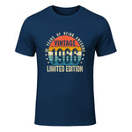 Vintage Sixtieth Birthday Gift T-Shirt in Navy - front view