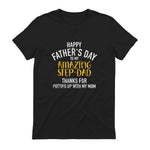 Happy father's day step dad in Black - back view