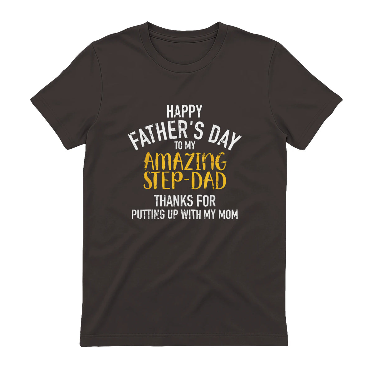 Happy father's day step dad in Dark Chocolate - back view
