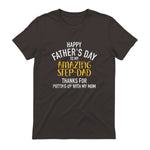 Happy father's day step dad in Dark Chocolate - back view