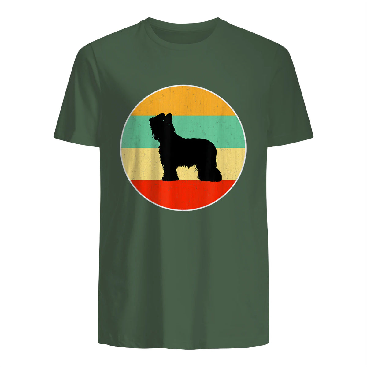 Chemise Briard, Maman chien Papa chien Love-r Gift in Military Green - back view