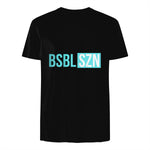 BSBL SZN Baseball Season Game Day Boys Girls Youth T-Shirt in Black - back view