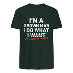 I Do What My Daughter Wants Dad T-Shirt in Forest Green - back view