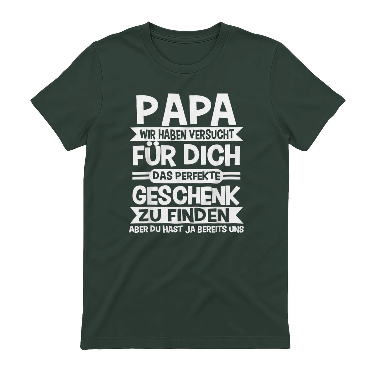 Papa und Vater Motiv, Lustiger Spruch, Herren Vatertag Halbarm in Forest Green - back view