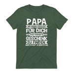 Papa und Vater Motiv, Lustiger Spruch, Herren Vatertag Halbarm in Military Green - back view