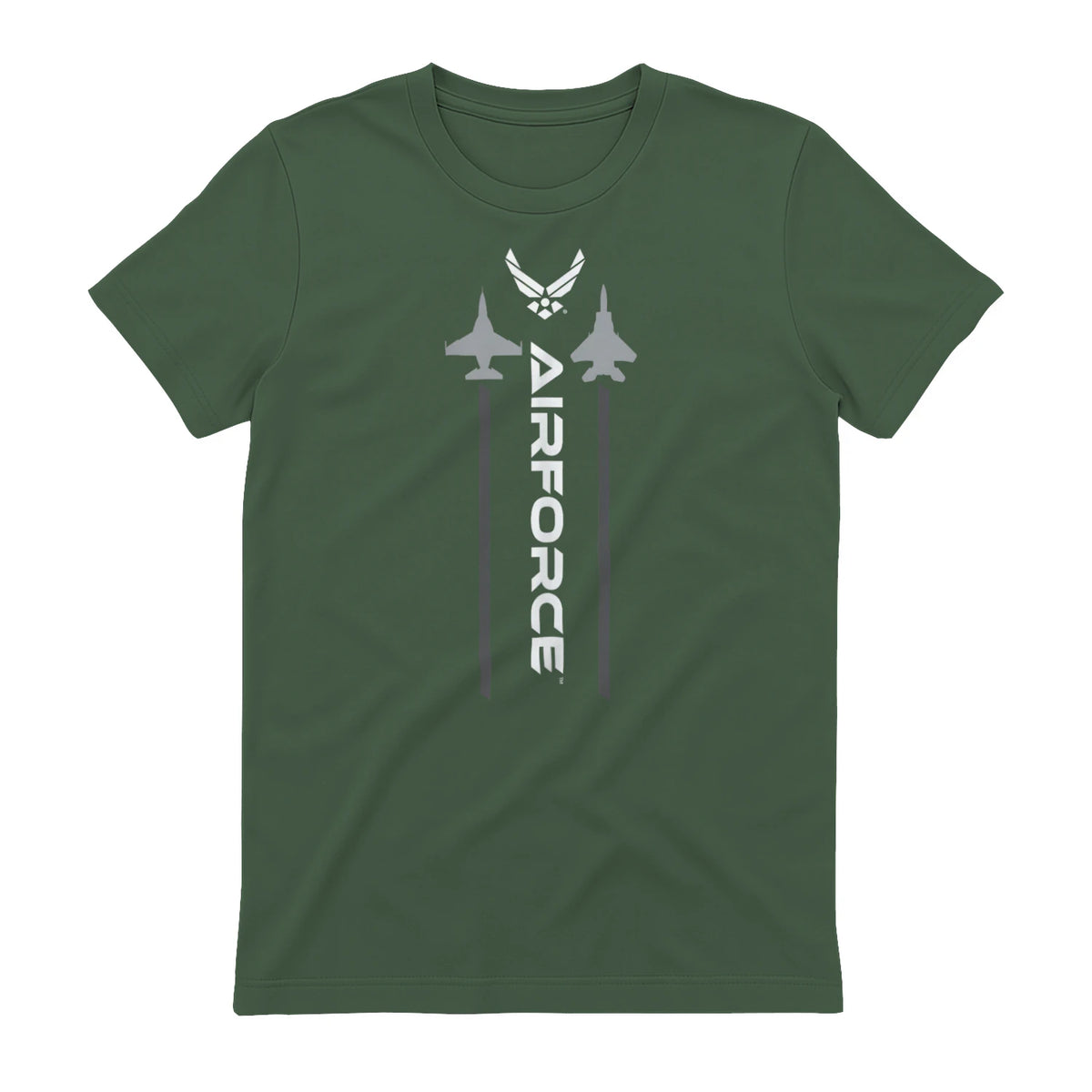 US Air Force with Logo T-Shirt in Military Green - back view