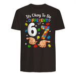 Six Seven Autism Awareness T-Shirt in Dark Chocolate - back view
