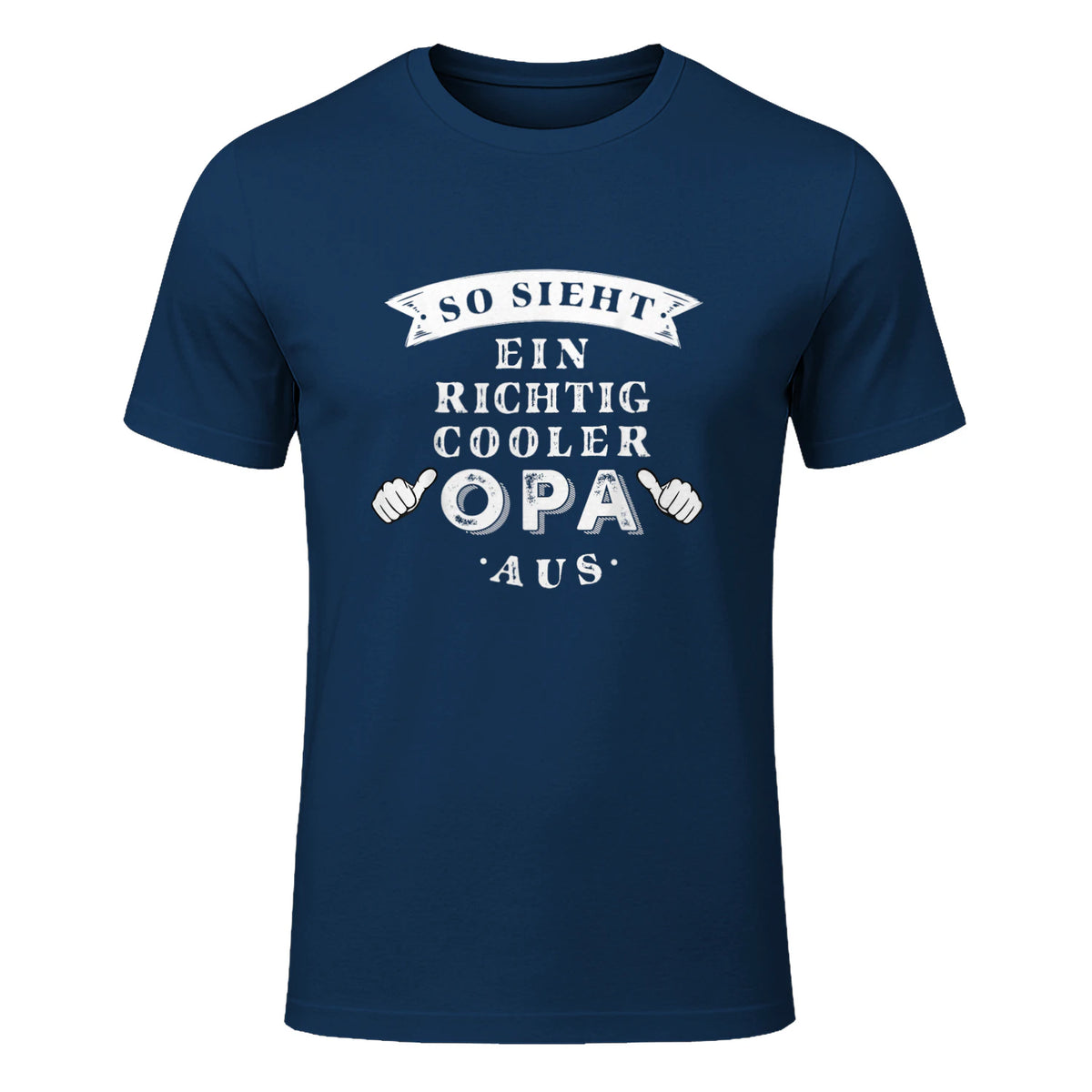 So Sieht EIN richtig Cooler Opa aus Großvater in Navy - front view