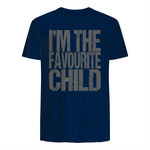 Funny I'm The Favourite Child Siblings in Navy - back view