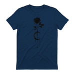 Occult Vintage Moon Rose Witchcraft Okkult Hexe Gothic in Navy - back view
