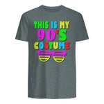 This Is My Nineties Costume Party T-Shirt in Dark Heather - back view