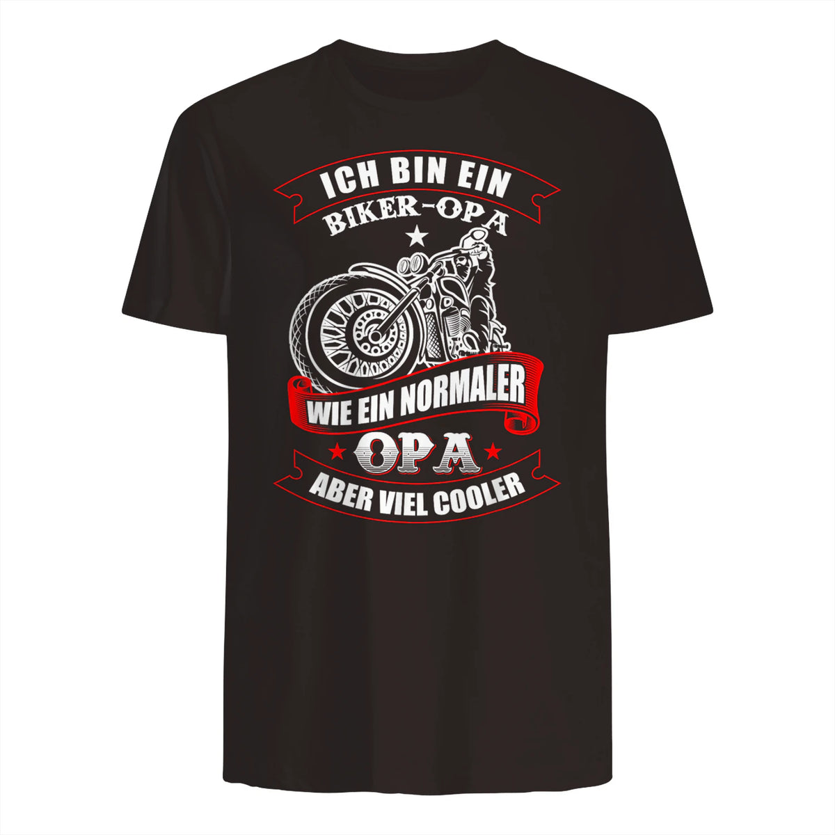 Biker-Opa wie normaler Opa Aber viel Cooler - Motorrad Shirt in Dark Chocolate - back view