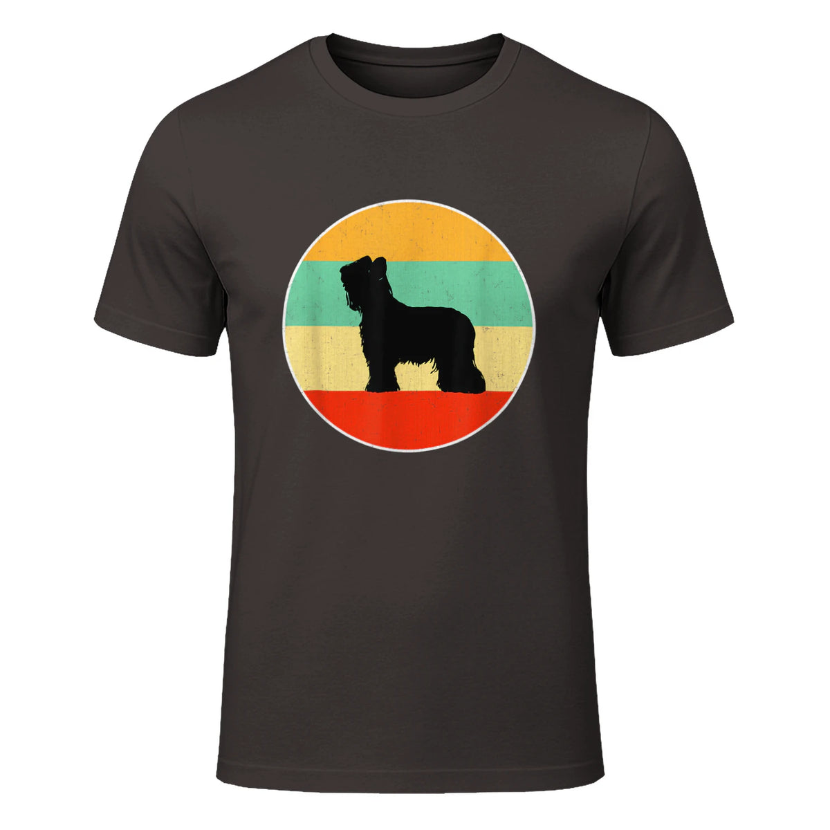 Chemise Briard, Maman chien Papa chien Love-r Gift in Dark Chocolate - front view