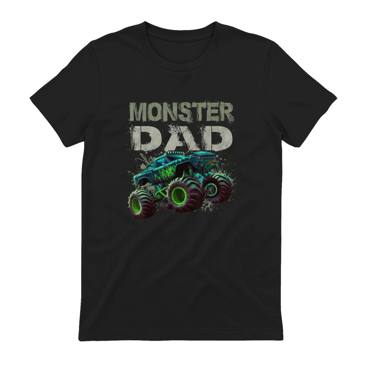 Monster Truck Dad T-Shirt in Black - back view
