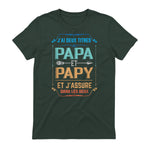Deux Papa J'Ai et Papy Titres Grand Père in Forest Green - back view