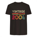 Vintage Twentieth Birthday Gift T-Shirt in Dark Chocolate - back view
