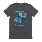 In April We Wear Blue Autism Awareness T-Shirt in Charcoal - back view