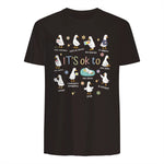 Funny It’s Ok to Be Different Autism Goose Teacher in Dark Chocolate - back view