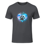 chien patte dans le coeur chien amoureux animal de compagnie in Charcoal - front view