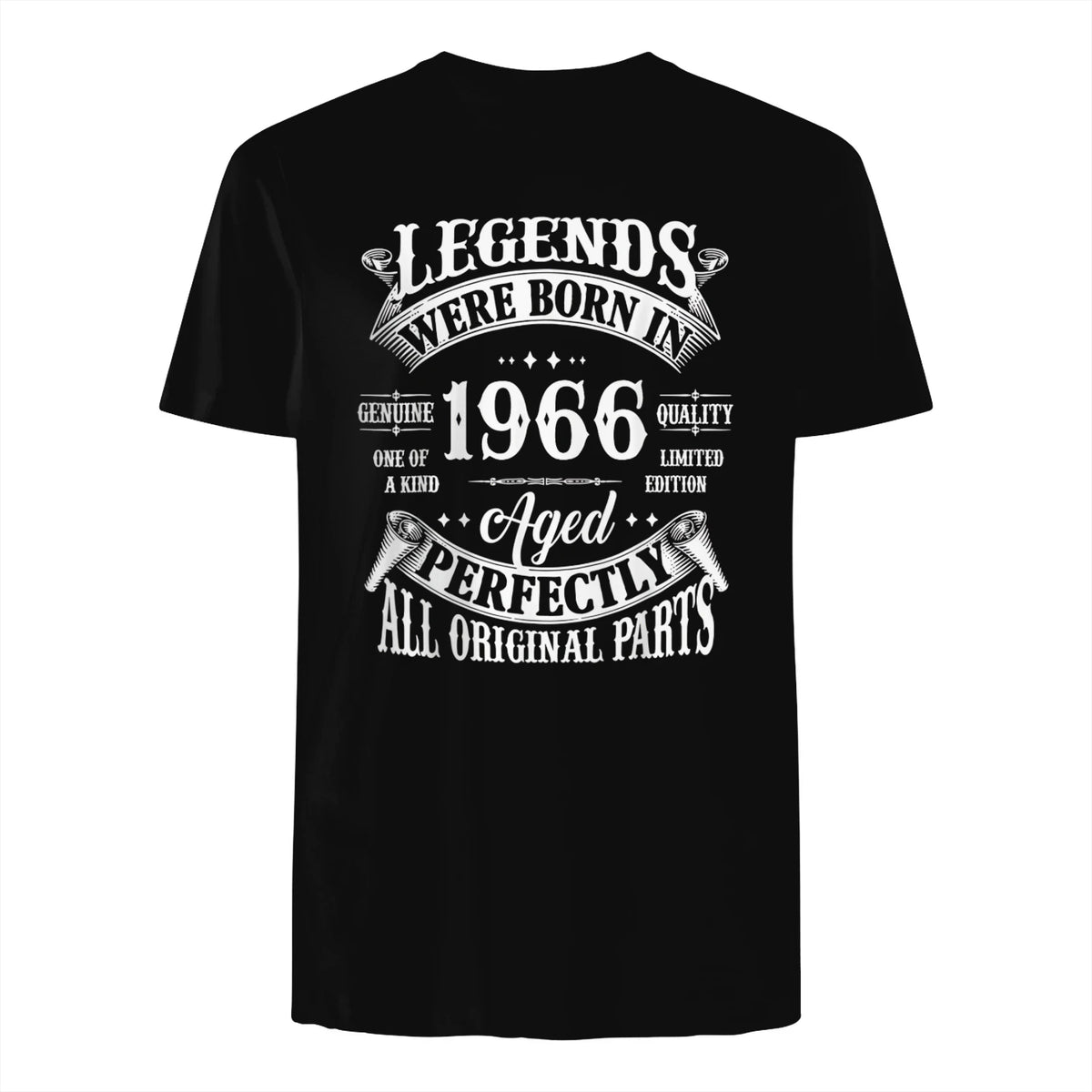 Vintage Sixtieth Birthday Shirt T-Shirt in Black - back view
