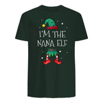I'm The Nana Elf Shirt Matching Family Outfits Christmas in Forest Green - back view