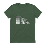 POPS GRANDPA DAD BIRTHDAY Father's Day Funny Men Gift in Military Green - back view