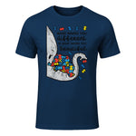 What Makes You Different Autism Awareness T-Shirt in Navy - front view