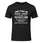 Funny Pop Pop Dad Shirt Valentine Fathers Day Christmas in Black - front view