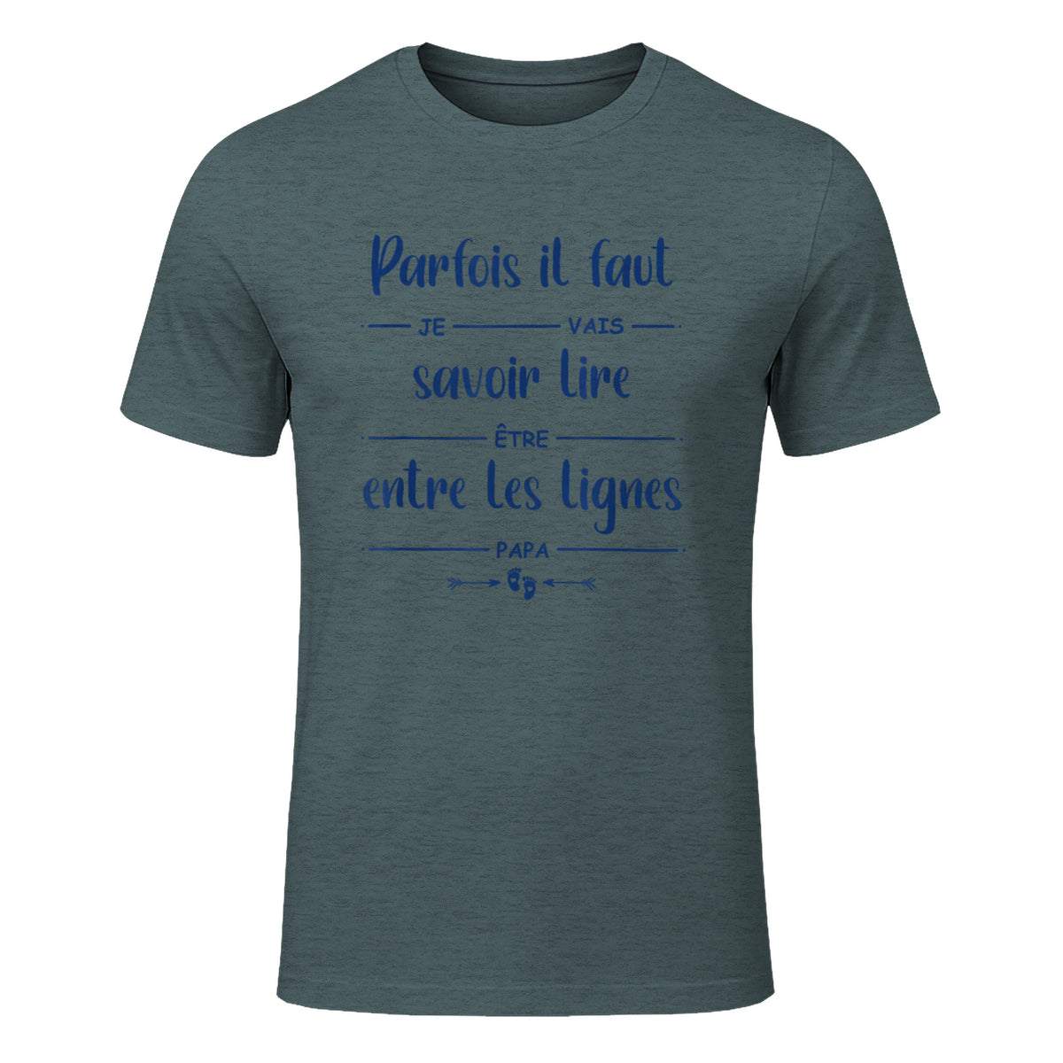 Futur Papa Annonce Grossesse bébé Je Vais être Papa in Dark Heather - front view