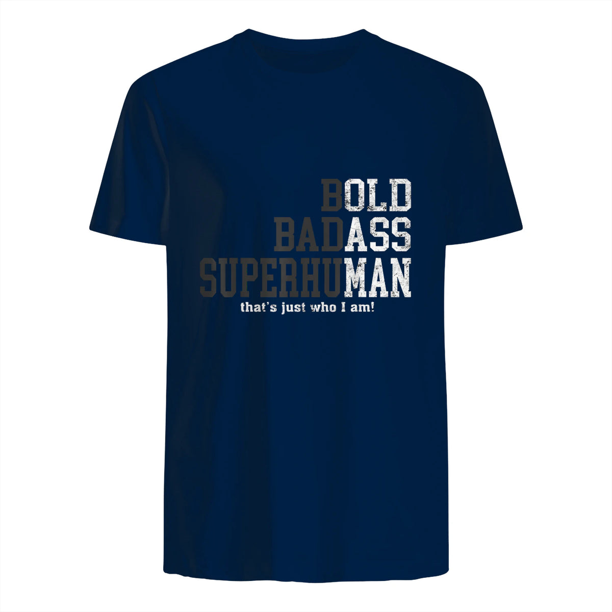 Funny Dad Husband Father's Day T-Shirt in Navy - back view