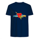 Tom Petty and The Heartbreakers Classic Logo T-Shirt in Navy - back view