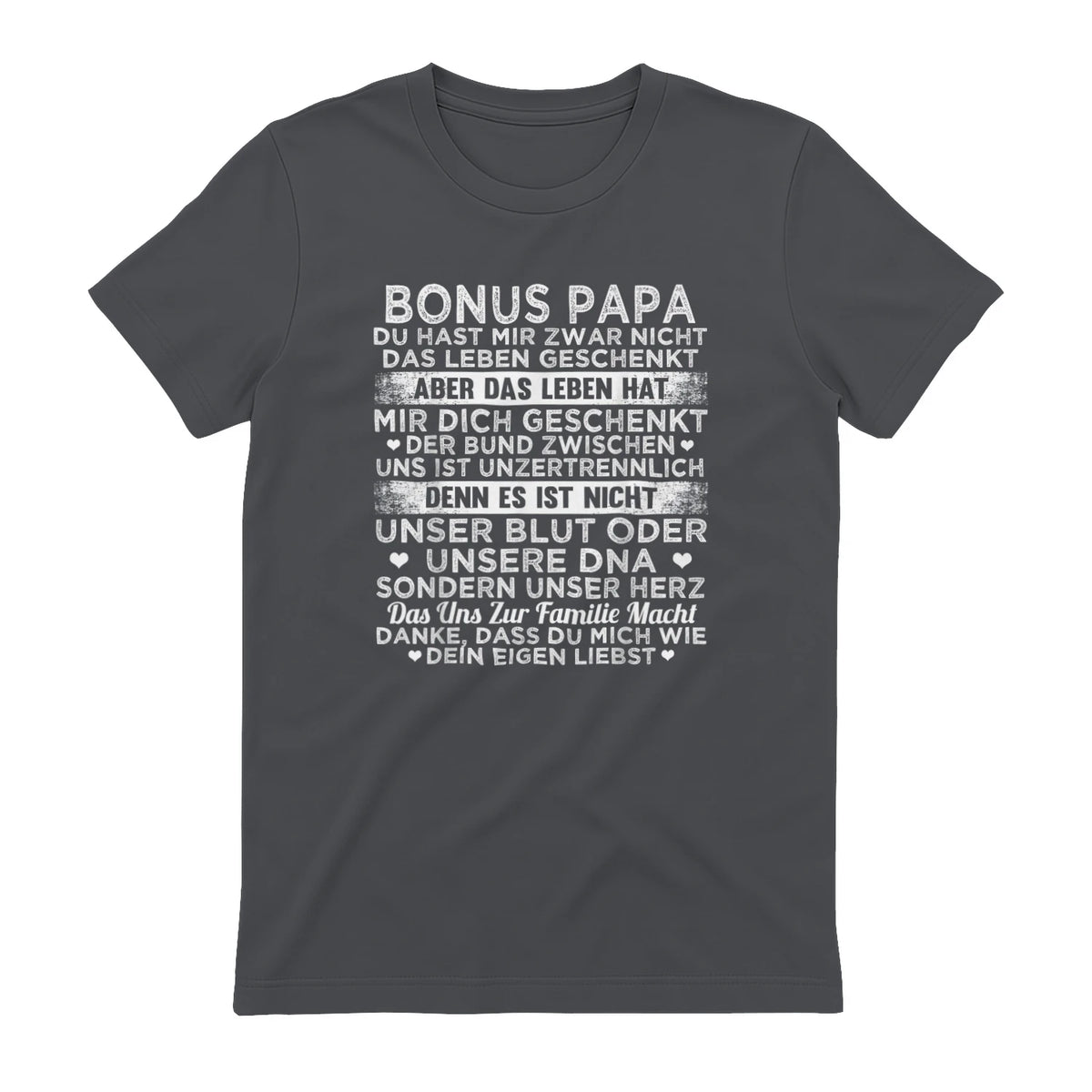 Bonus Papa du hast mir zwar nicht das leben geschenkt Spruch in Charcoal - back view
