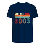 Vintage Twenty-Second Birthday T-Shirt in Navy - back view