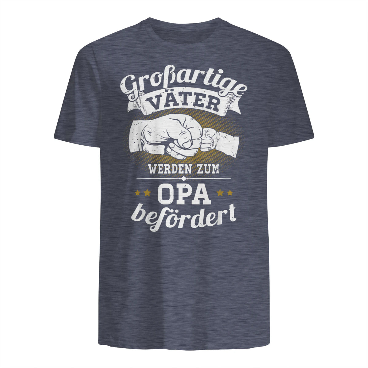 Großartige Väter werden zum Opa befördert Enkel Bester Papa in Heather Navy - back view
