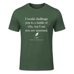 William Shakespeare Quote English Literature & Classic Plays in Military Green - front view