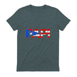 Puerto Rico Flag Father's Day Patriotic Puerto Rican Pride in Dark Heather - back view