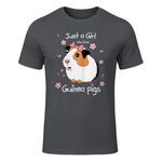 Just a Girl Who Loves Guinea Pigs - Cute Pets Lover Gift in Charcoal - front view
