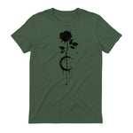 Occult Vintage Moon Rose Witchcraft Okkult Hexe Gothic in Military Green - back view
