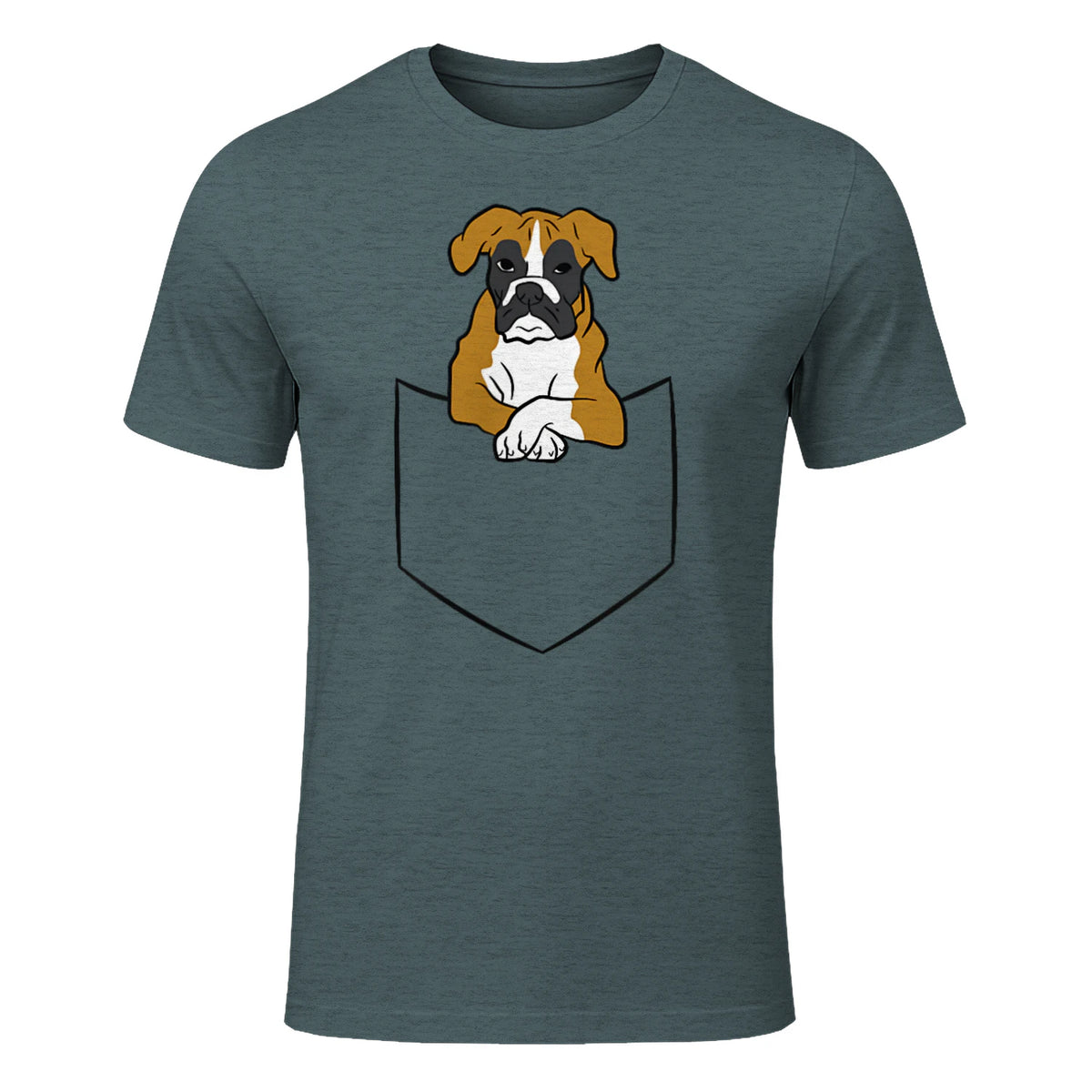 Chien Boxer dans la poche Chien Boxer in Dark Heather - front view