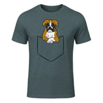 Chien Boxer dans la poche Chien Boxer in Dark Heather - front view