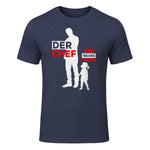 Vater Tochter Partnerlook Vatertag Papa Tochter in Heather Navy - front view