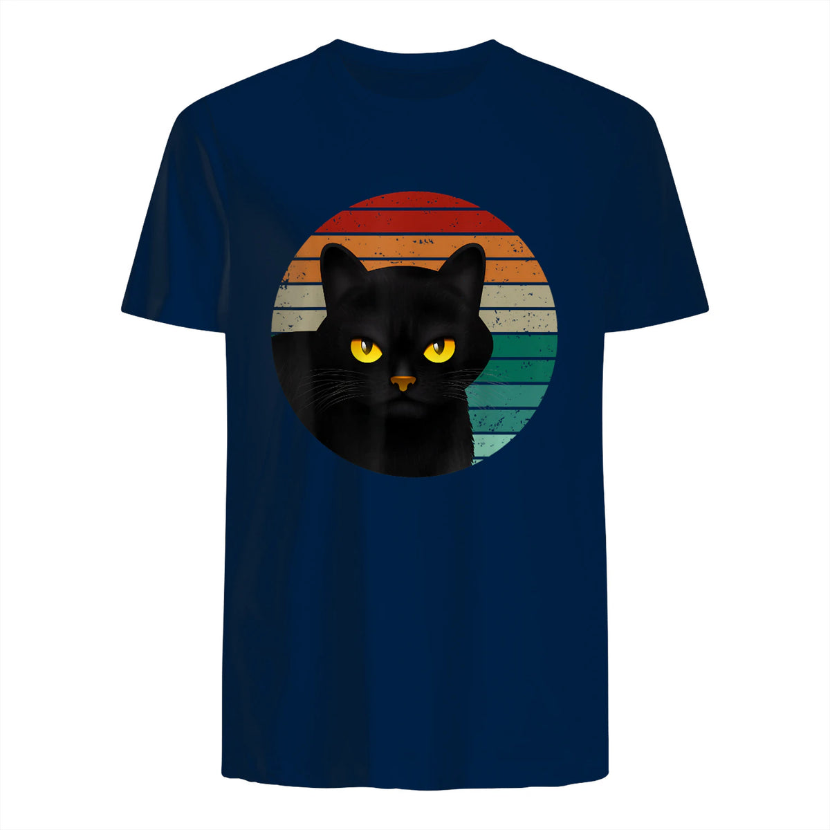 Chats Vintage Cat I Style rétro Chats noirs in Navy - back view