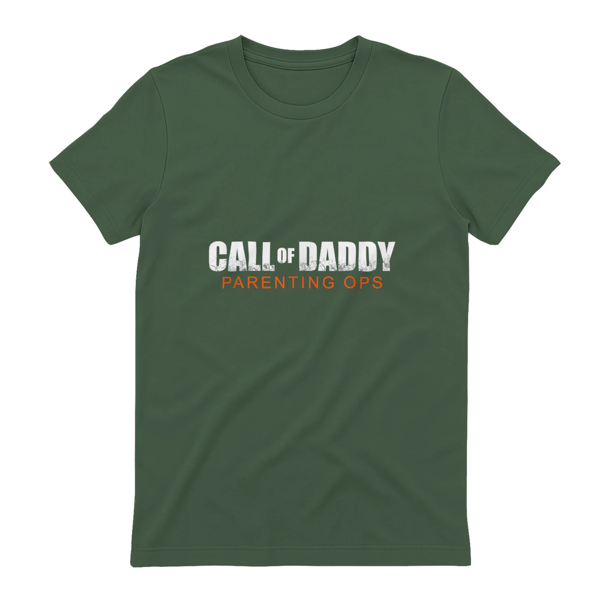 Gamer Dad Call of Daddy Call of Dad Parenting Ops in Military Green - back view