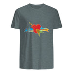 Tom Petty and The Heartbreakers Classic Logo T-Shirt in Dark Heather - back view