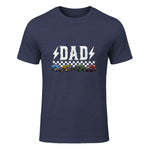 Dad Retro Monster Truck T-Shirt in Heather Navy - front view