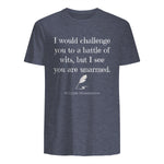 William Shakespeare Quote English Literature & Classic Plays in Heather Navy - back view