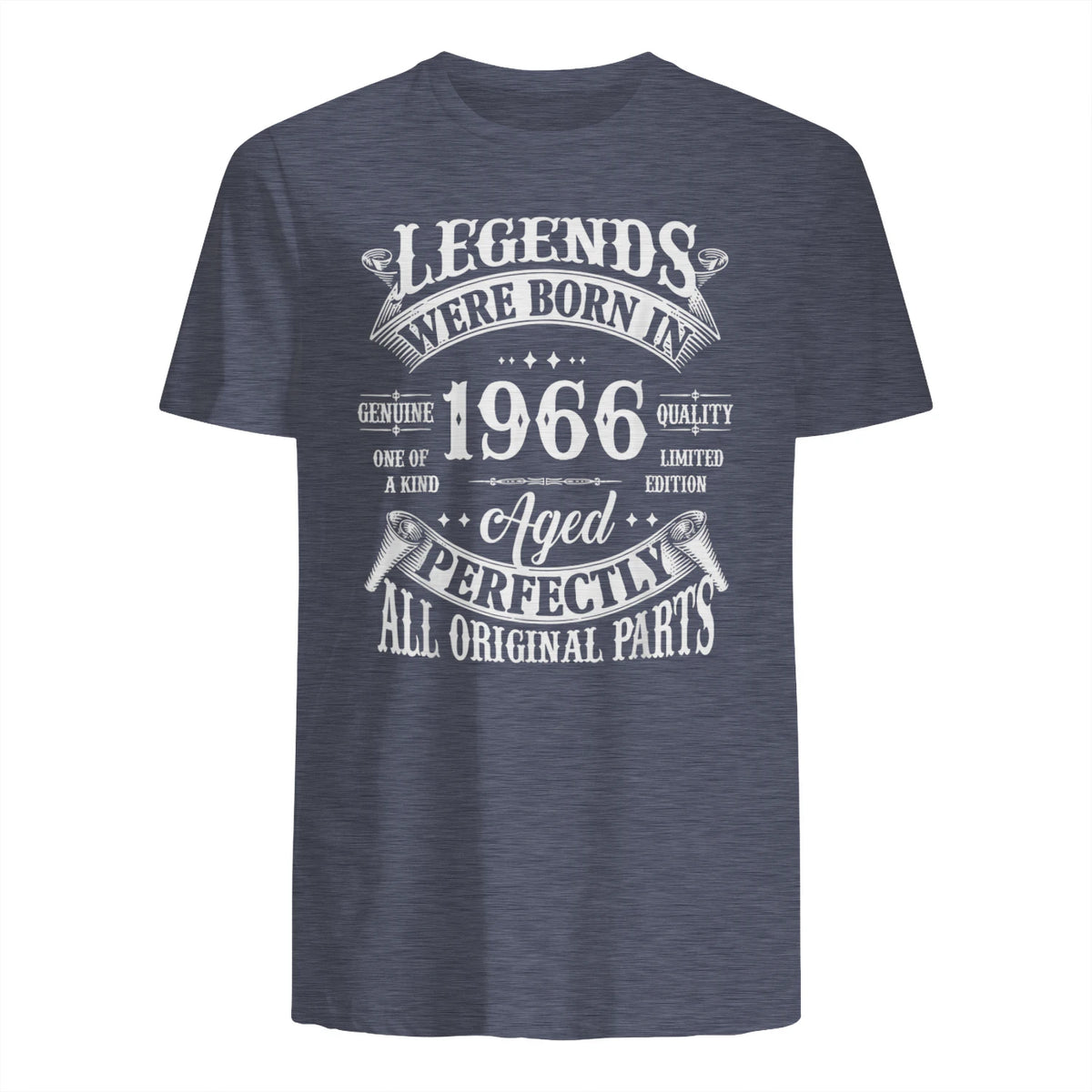 Vintage Sixtieth Birthday Shirt T-Shirt in Heather Navy - back view